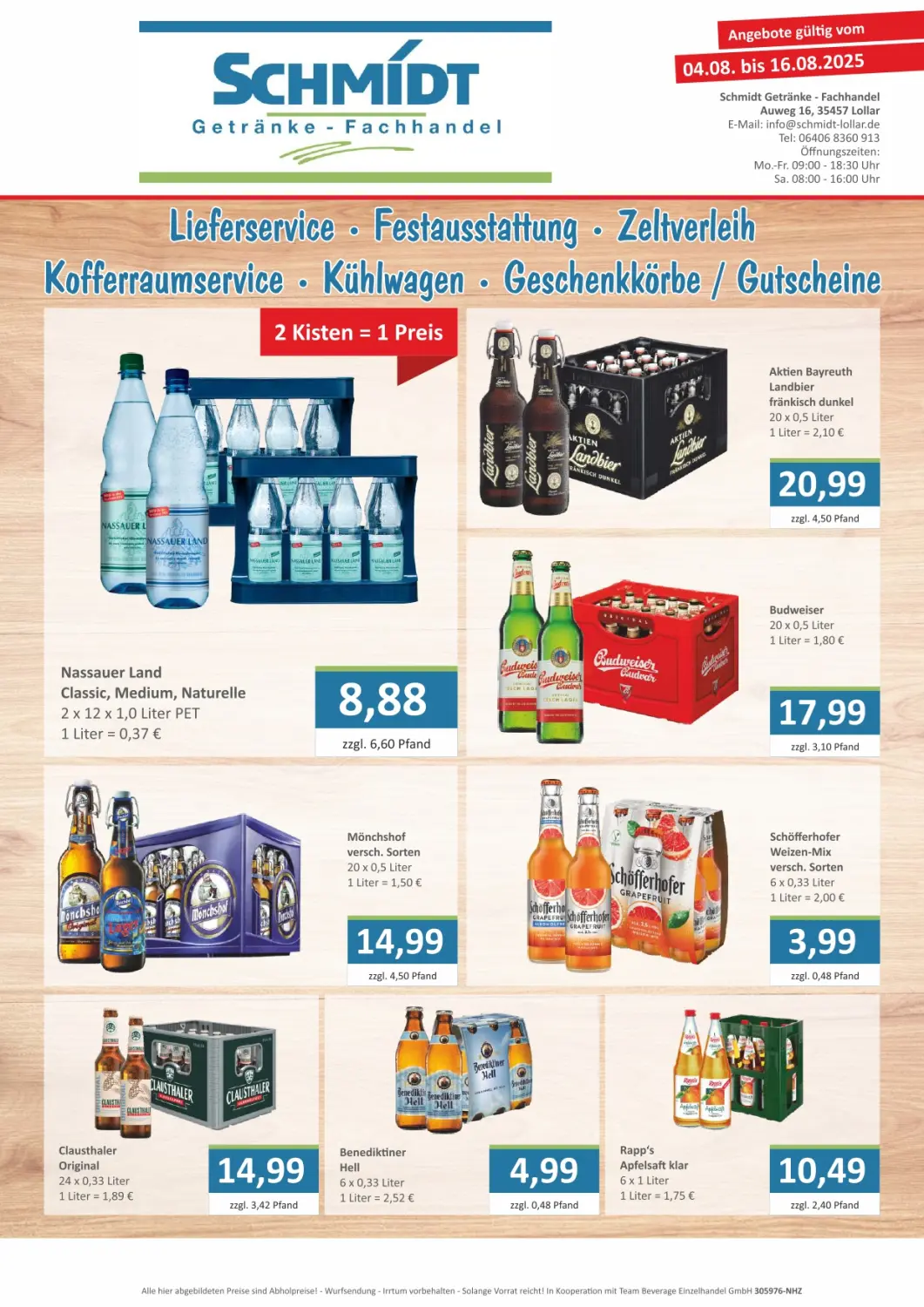 Getränkefachhandel Lollar GmbH - Pascal Baier Schmidt bietet