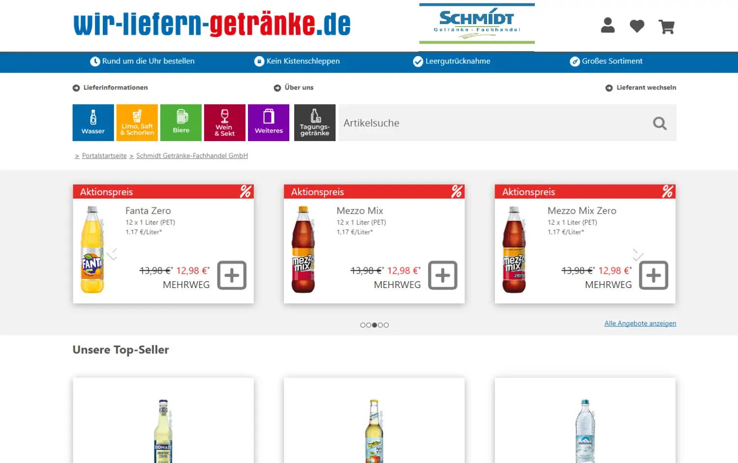 Onlineshop der Getränkefachhandel Lollar GmbH - Pascal Baier Schmidt